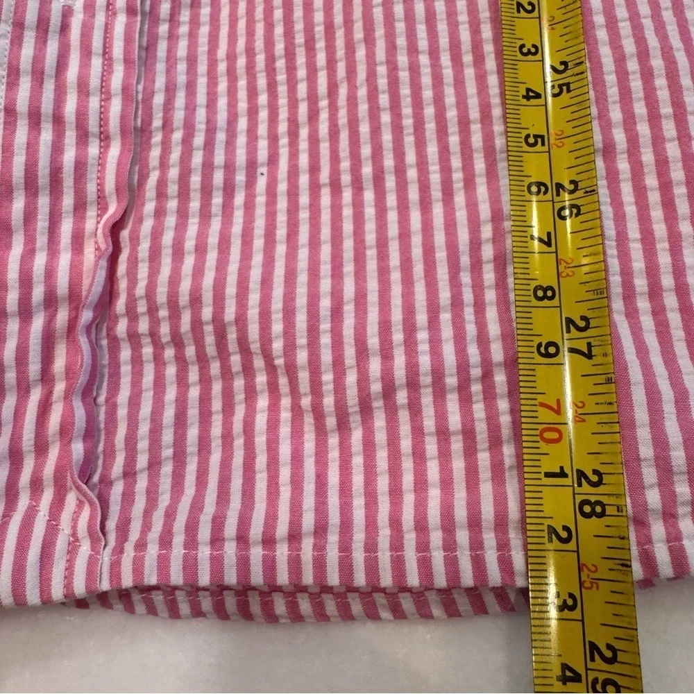 Polo Ralph Lauren Shirt Men's Sz XXL Striped Seersucker UNTUCKED FIT Button Down